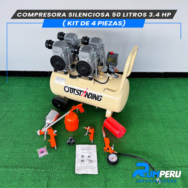 Comprensora Silenciosa 50 Litros + Kit de 5 Piezas