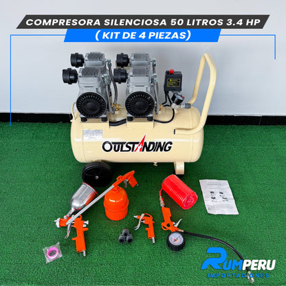 Comprensora Silenciosa 50 Litros + Kit de 5 Piezas