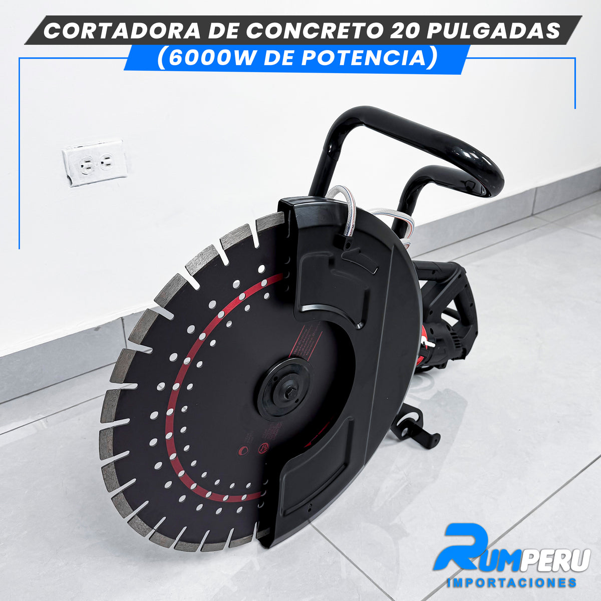 Cortadora de concreto 20 Pulgadas Potencia De 6000Wtts