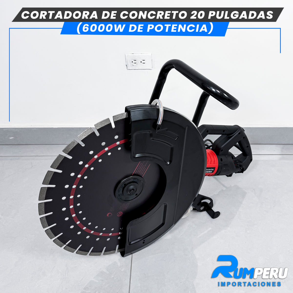 Cortadora de concreto 20 Pulgadas Potencia De 6000Wtts