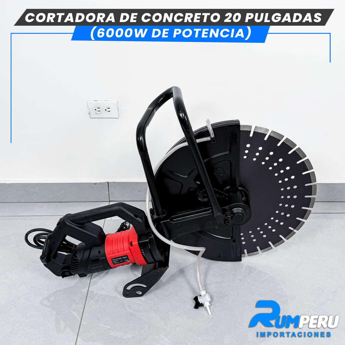 Cortadora de concreto 20 Pulgadas Potencia De 6000Wtts