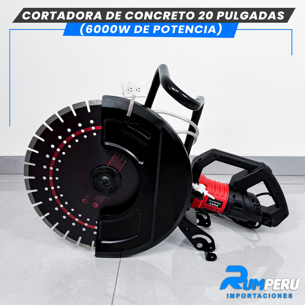 Cortadora de concreto 20 Pulgadas Potencia De 6000Wtts