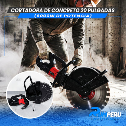 Cortadora de concreto 20 Pulgadas Potencia De 6000Wtts
