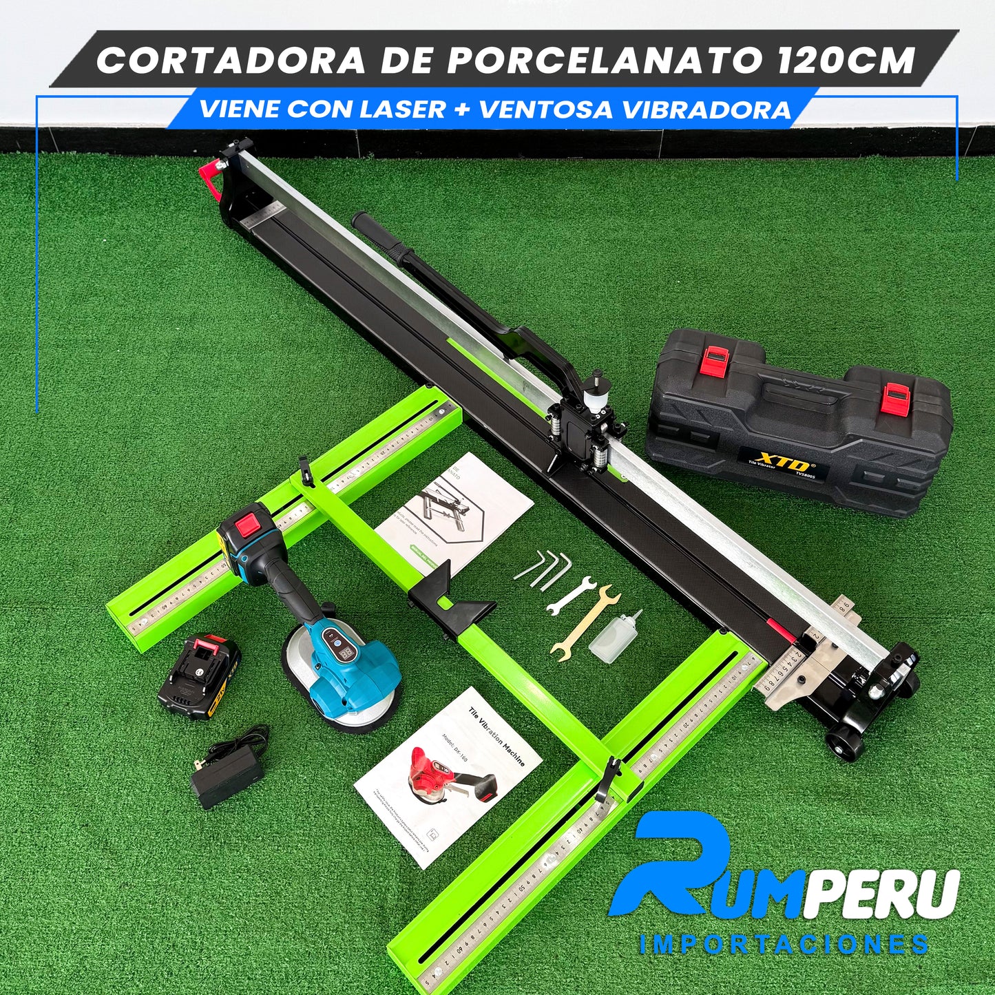 Cortadora De Porcelanato 120CM Viene Con Lase +Ventosa Vibradora