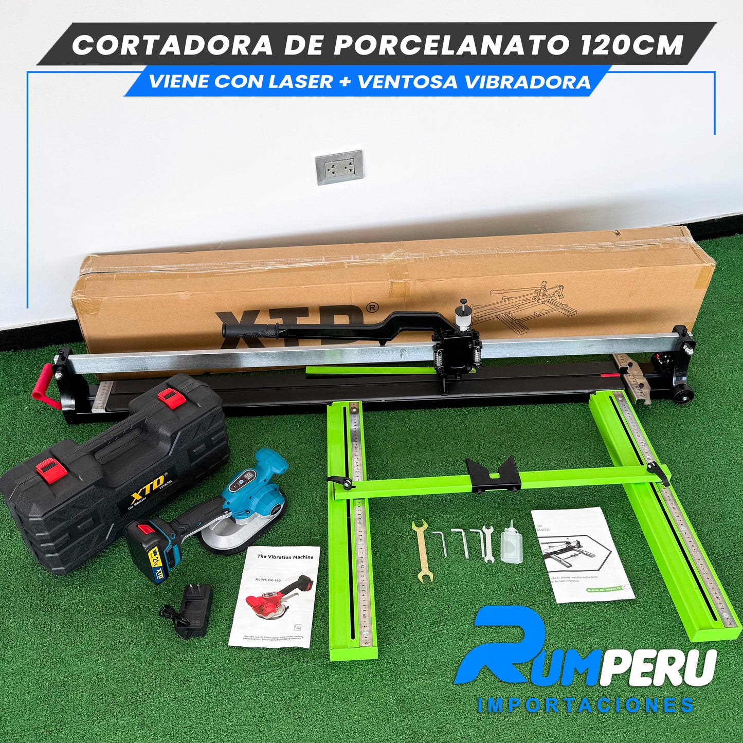 Cortadora De Porcelanato 120CM Viene Con Lase +Ventosa Vibradora