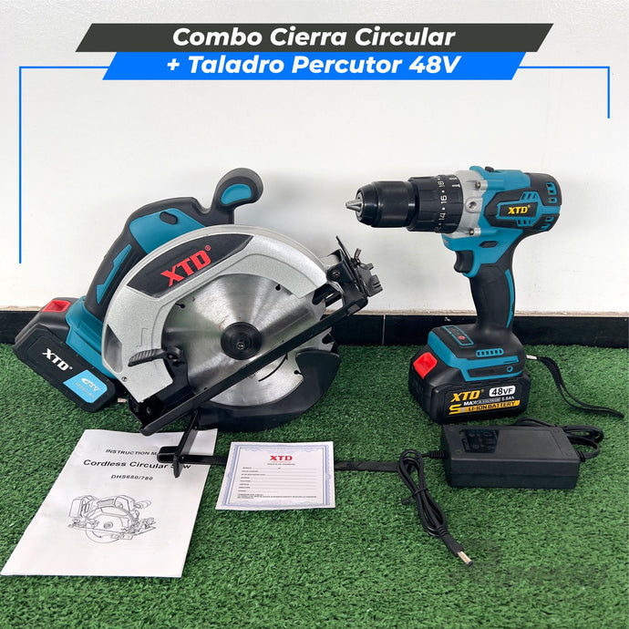 Combo Cierra Circular + Taladro Percutor 48V