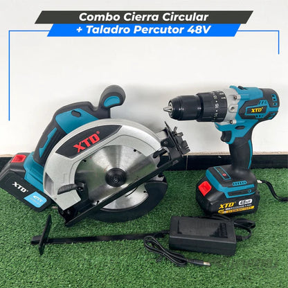 Combo Cierra Circular + Taladro Percutor 48V