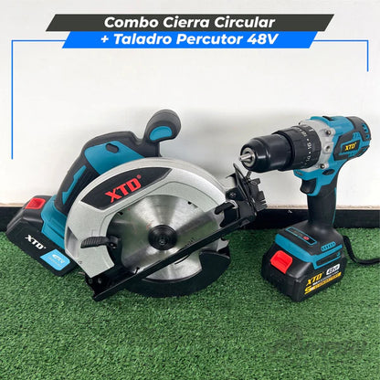 Combo Cierra Circular + Taladro Percutor 48V