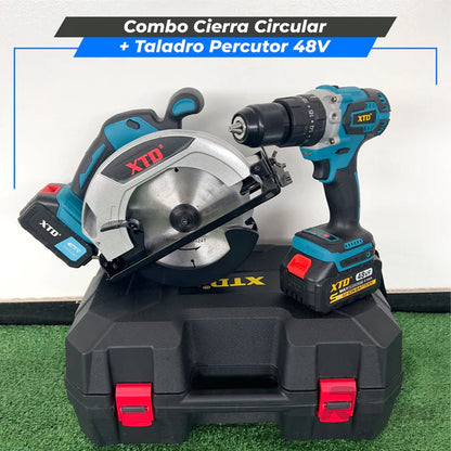 Combo Cierra Circular + Taladro Percutor 48V