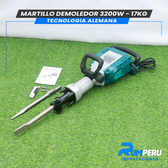 Martillo Demoledor 3200w- 17KG Jamtexs ( Tecnología Alemana )