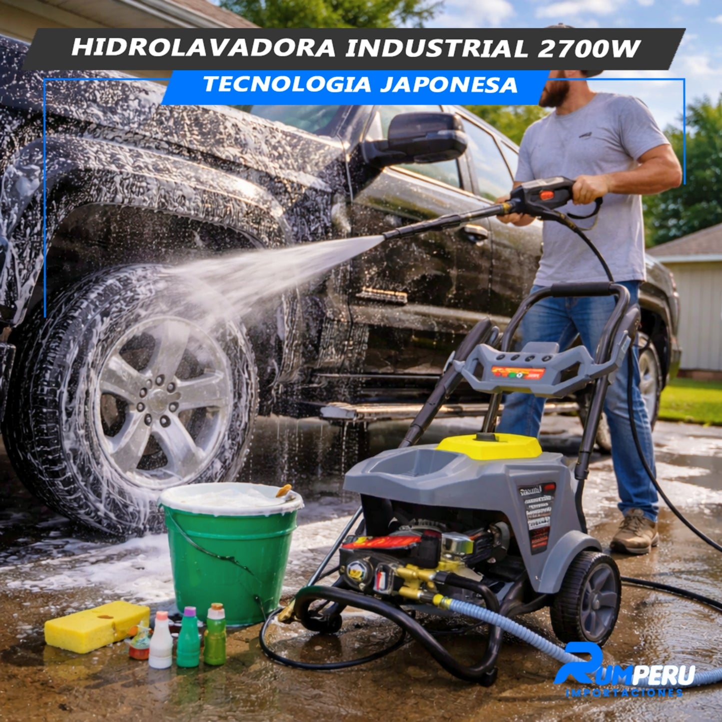 Hidrolavadora Industrial 2700W (Tecnología Japonesa )