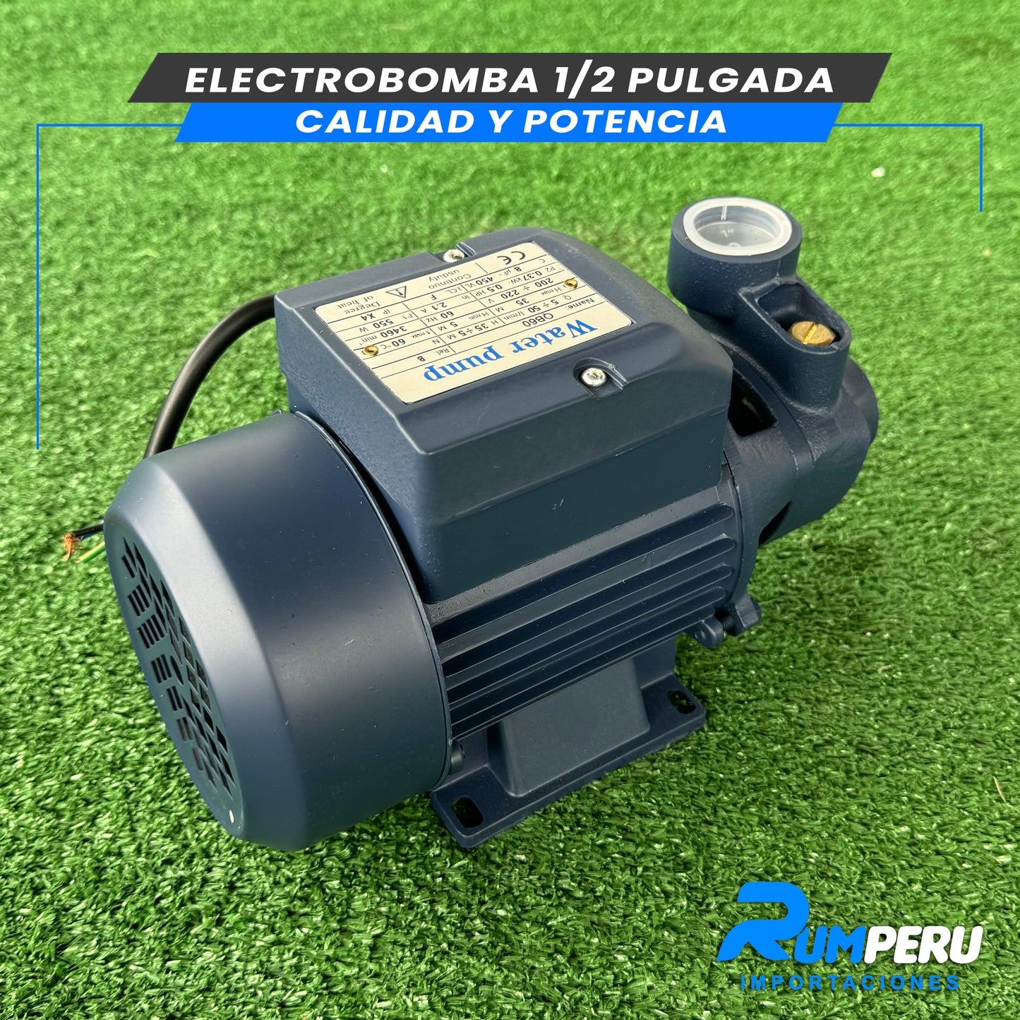 ELECTROBOMBA 1/2 PULGADA CALIDAD Y POTENCIA