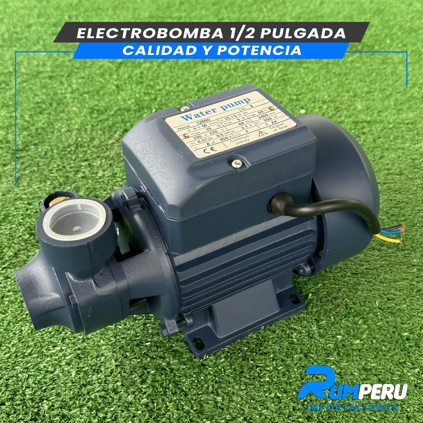 ELECTROBOMBA 1/2 PULGADA CALIDAD Y POTENCIA