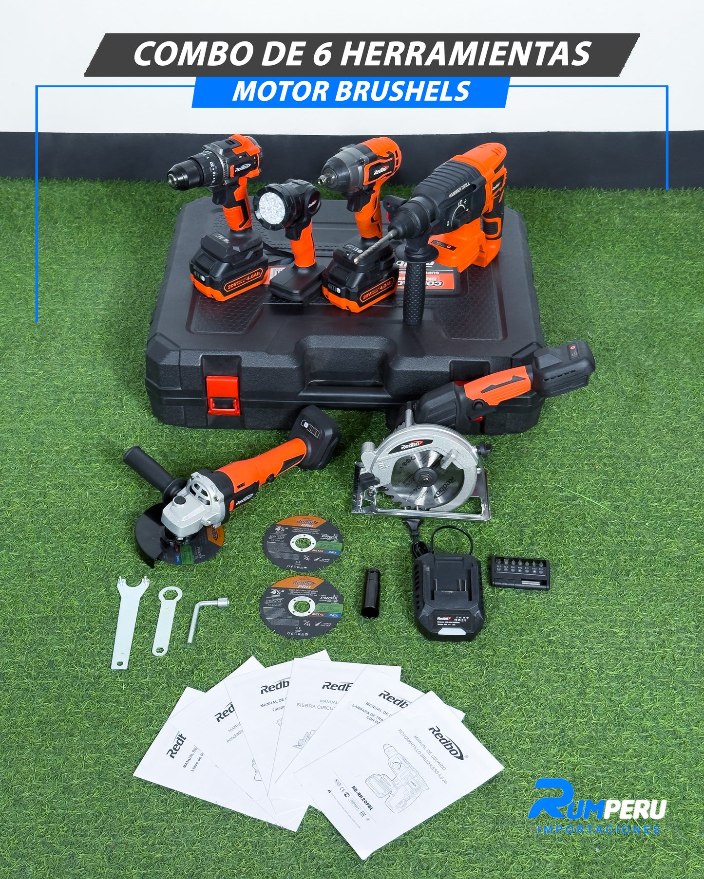 Combo De 6 Herramientas Motor Brushels