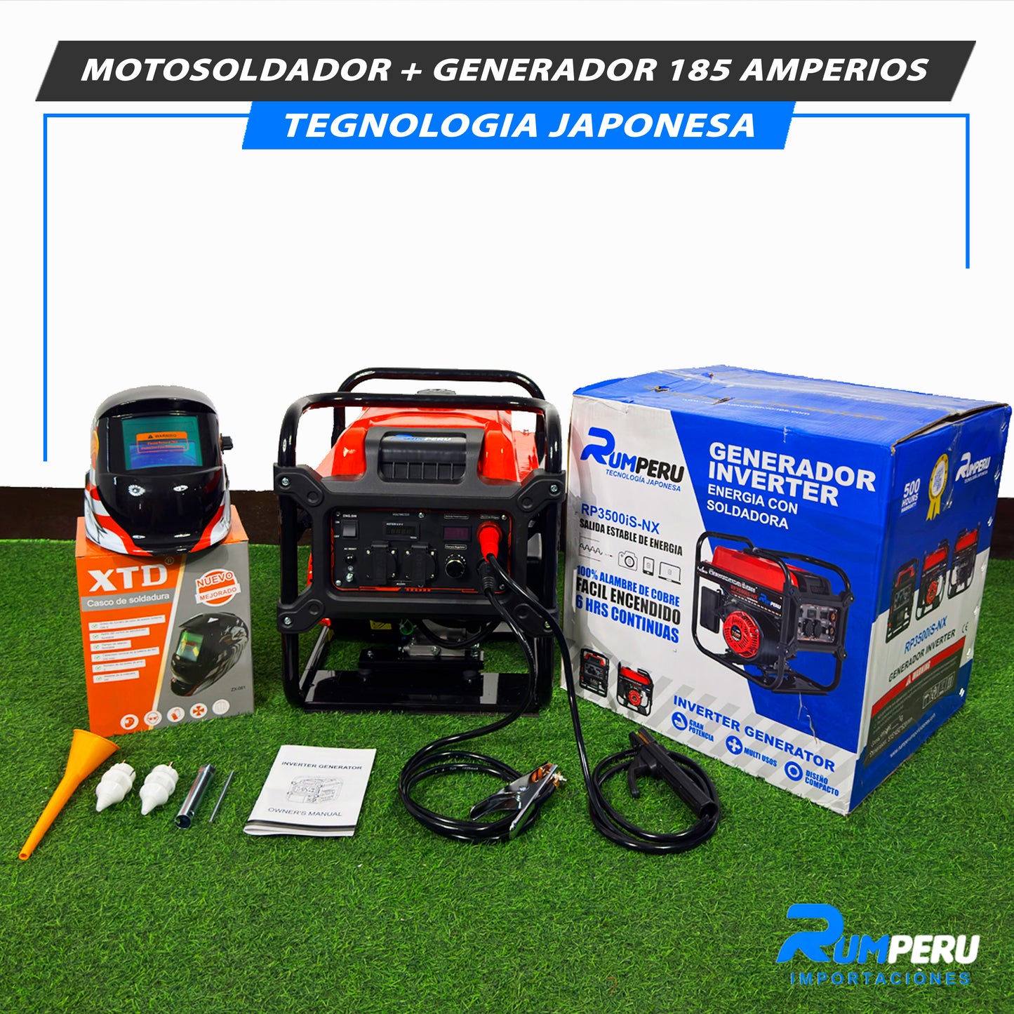 Motosoldador + Generador 185 Amperios (Tecnología Japonesa)