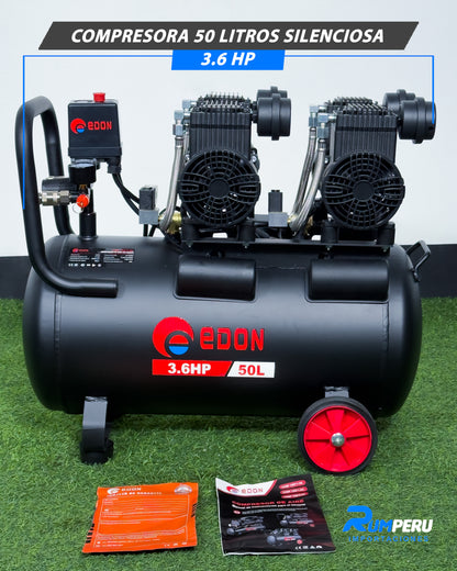 Compresora 50 Litros Silenciosa 3.6 HP