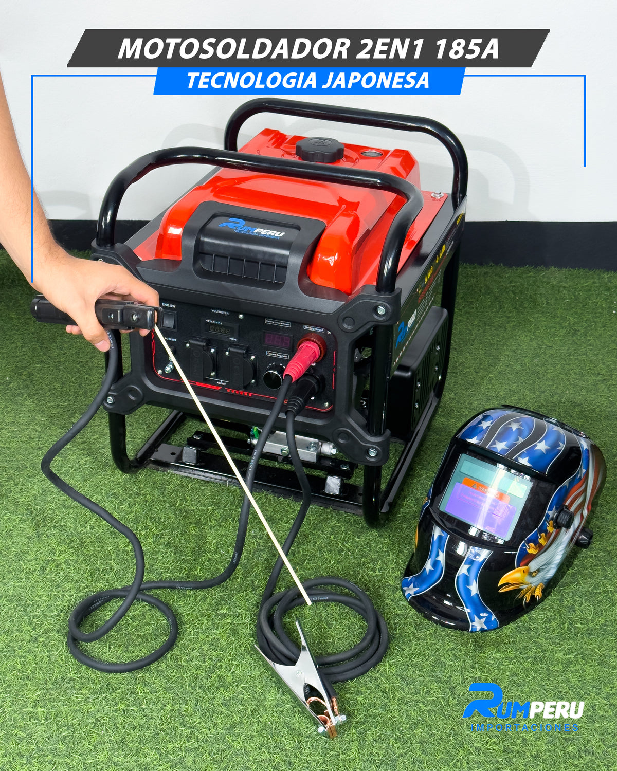 Motosoldador + Generador 185 Amperios (Tecnología Japonesa)