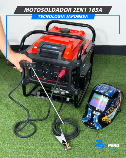 Motosoldador + Generador 185 Amperios (Tecnología Japonesa)