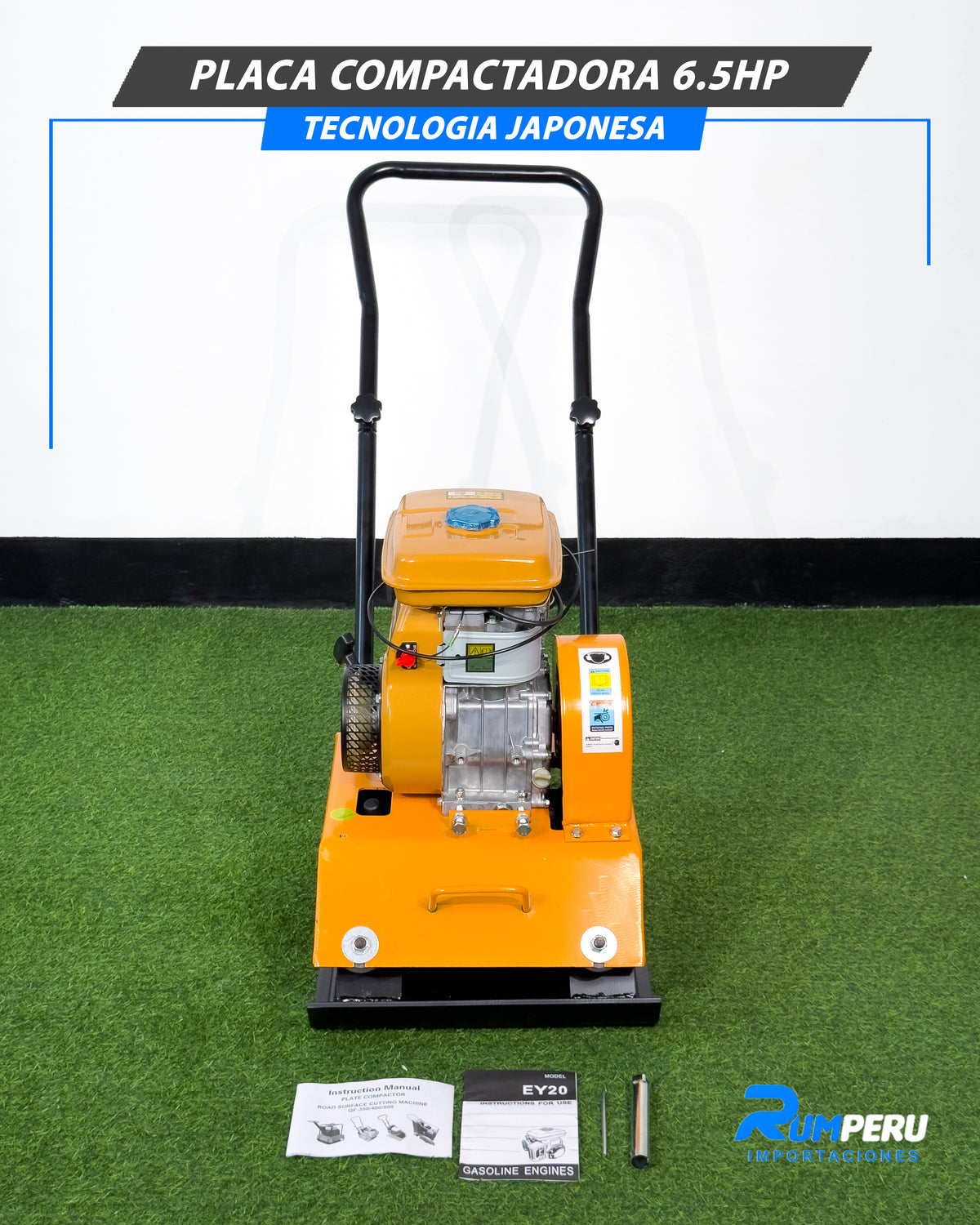 ¡Placa Compactadora 6.5 HP – Tecnología Japonesa!