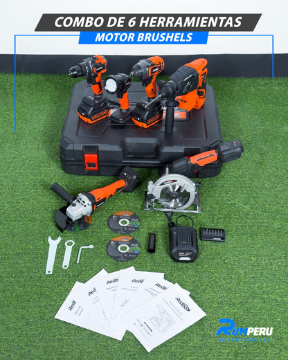 Combo De 6 Herramientas Motor Brushels