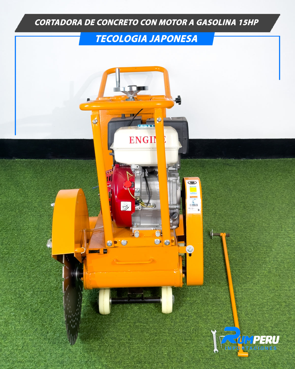 Cortadora de Concreto a Gasolina 15HP – Tecnología Japonesa