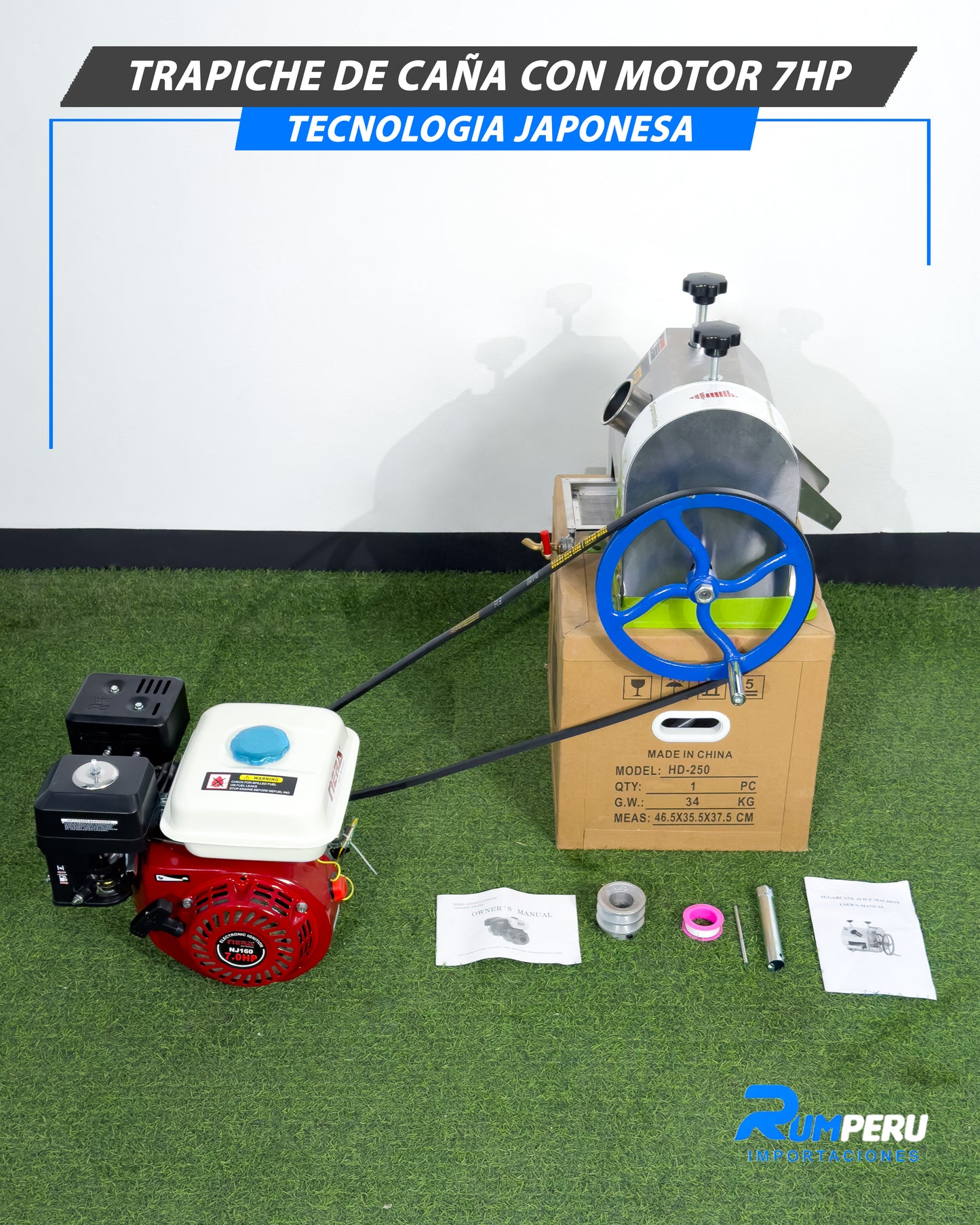 Trapiche De Caña Con Motor 7HP (Tecnología Japonesa)