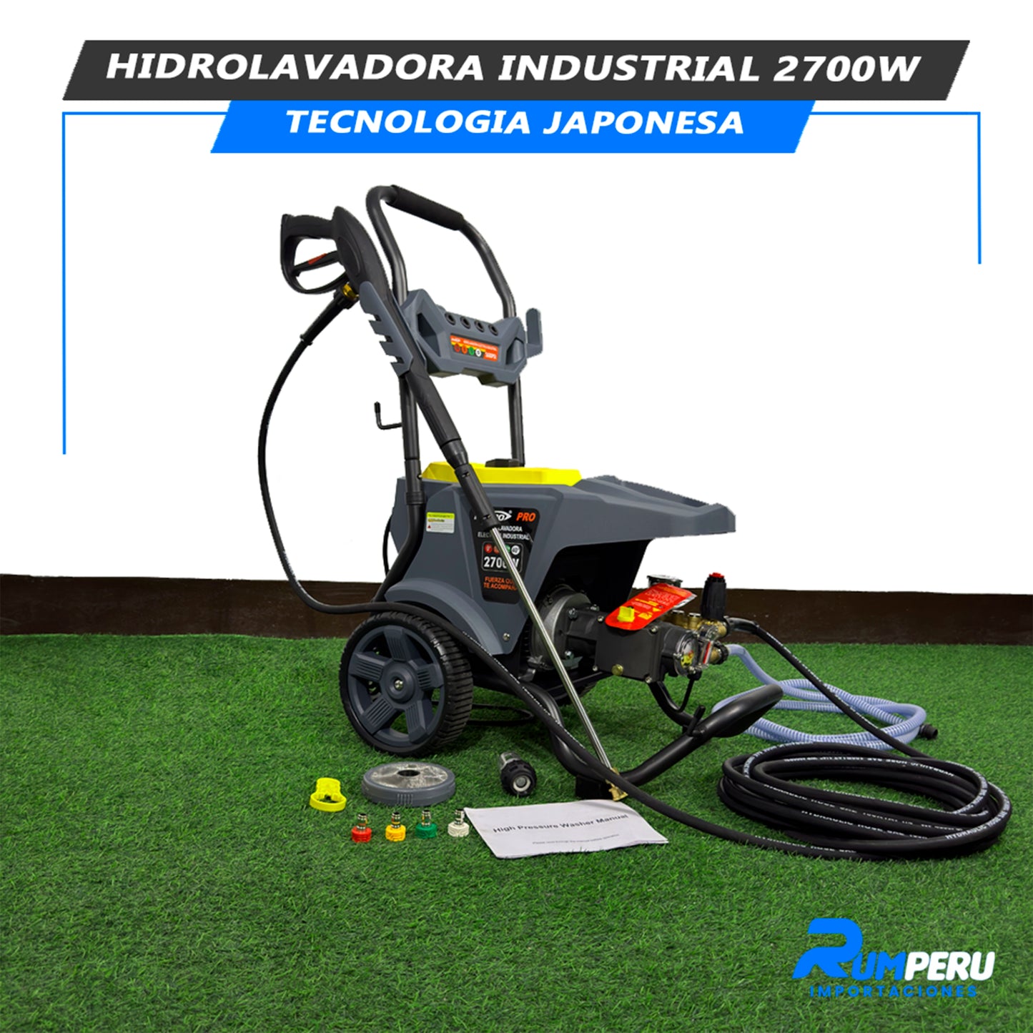 Hidrolavadora Industrial 2700W (Tecnología Japonesa )