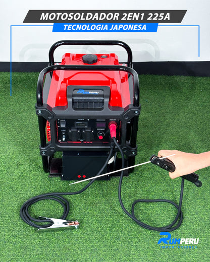 Motosoldador + Generador 225 Amp (Tecnología Japonesa)