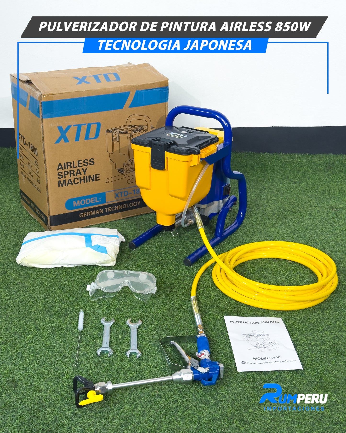 Pulverizador Cultural Airless 850W Tecnología japonesa