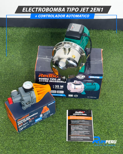 Electrobomba Tipo Jet 2EN1 + (Controlador Automático)