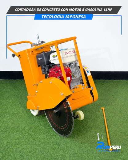 Cortadora de Concreto a Gasolina 15HP – Tecnología Japonesa