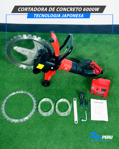 Cortadora De Concreto 6000W Tecnología Japonesa