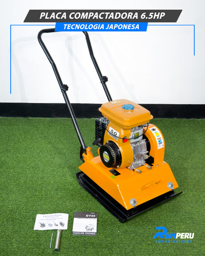 ¡Placa Compactadora 6.5 HP – Tecnología Japonesa!