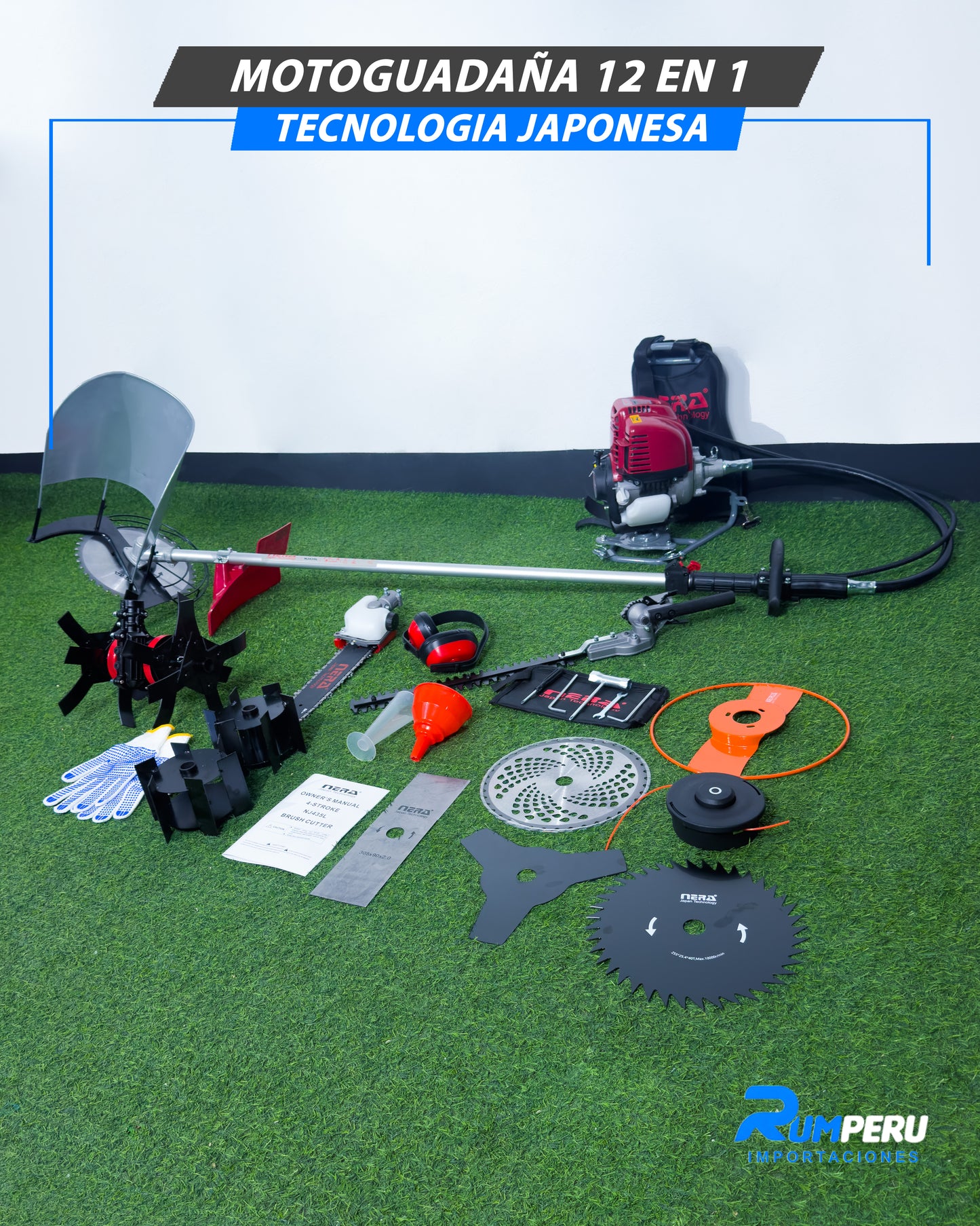 Motoguadaña 12 En 1 Tecnología Japonesa