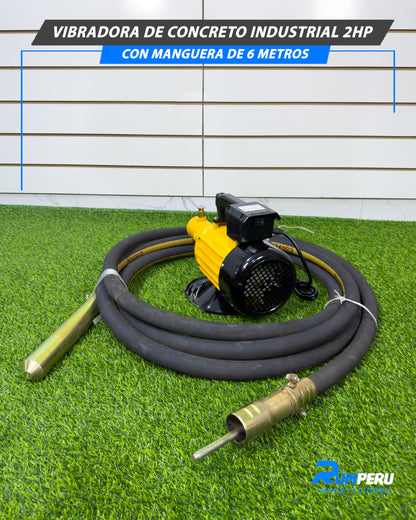 Vibradora De Concreto Industrial 2HP Con Manguera De 6 Metros