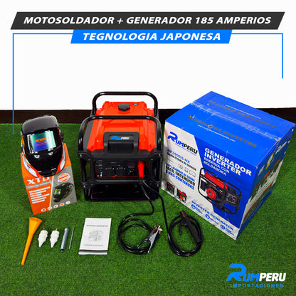Motosoldador + Generador 185 Amperios (Tecnología Japonesa)