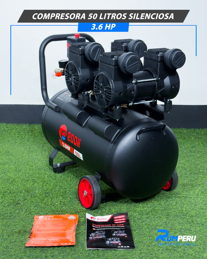 Compresora 50 Litros Silenciosa 3.6 HP