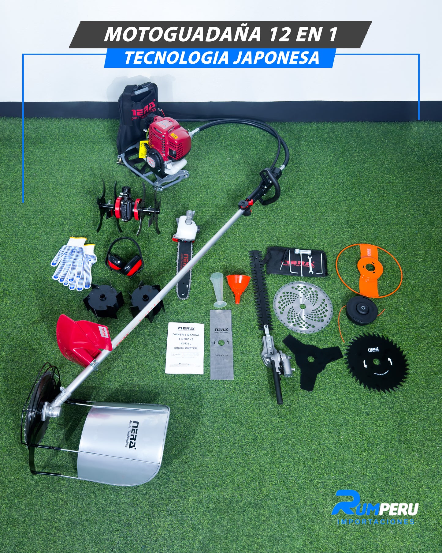 Motoguadaña 12 En 1 Tecnología Japonesa