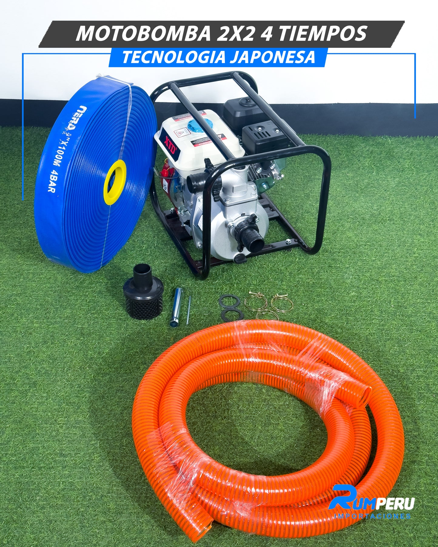 Motobomba 2 X 2 4 Tiempos (Tecnología Japonesa)