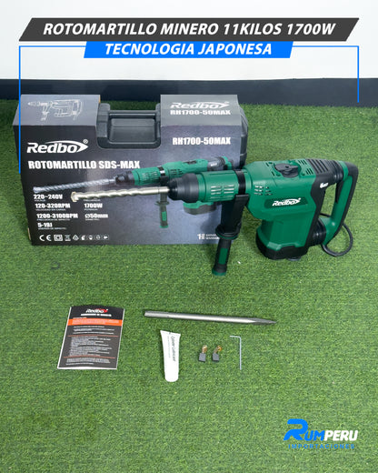 Rotomartillo Minero 11 kilos 1700 watts (Tecnología Japonesa)
