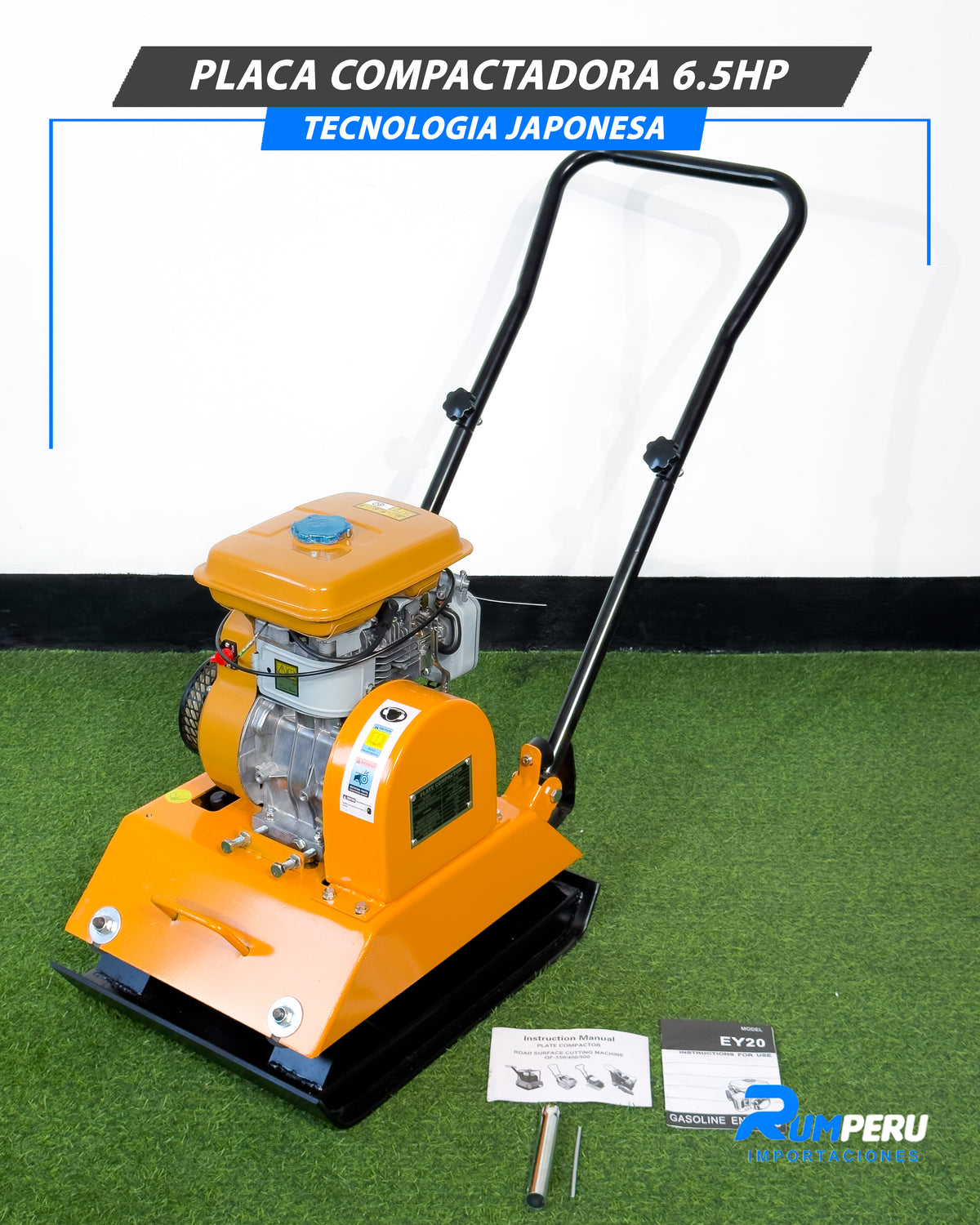 ¡Placa Compactadora 6.5 HP – Tecnología Japonesa!