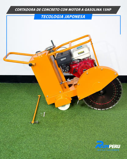 Cortadora de Concreto a Gasolina 15HP – Tecnología Japonesa