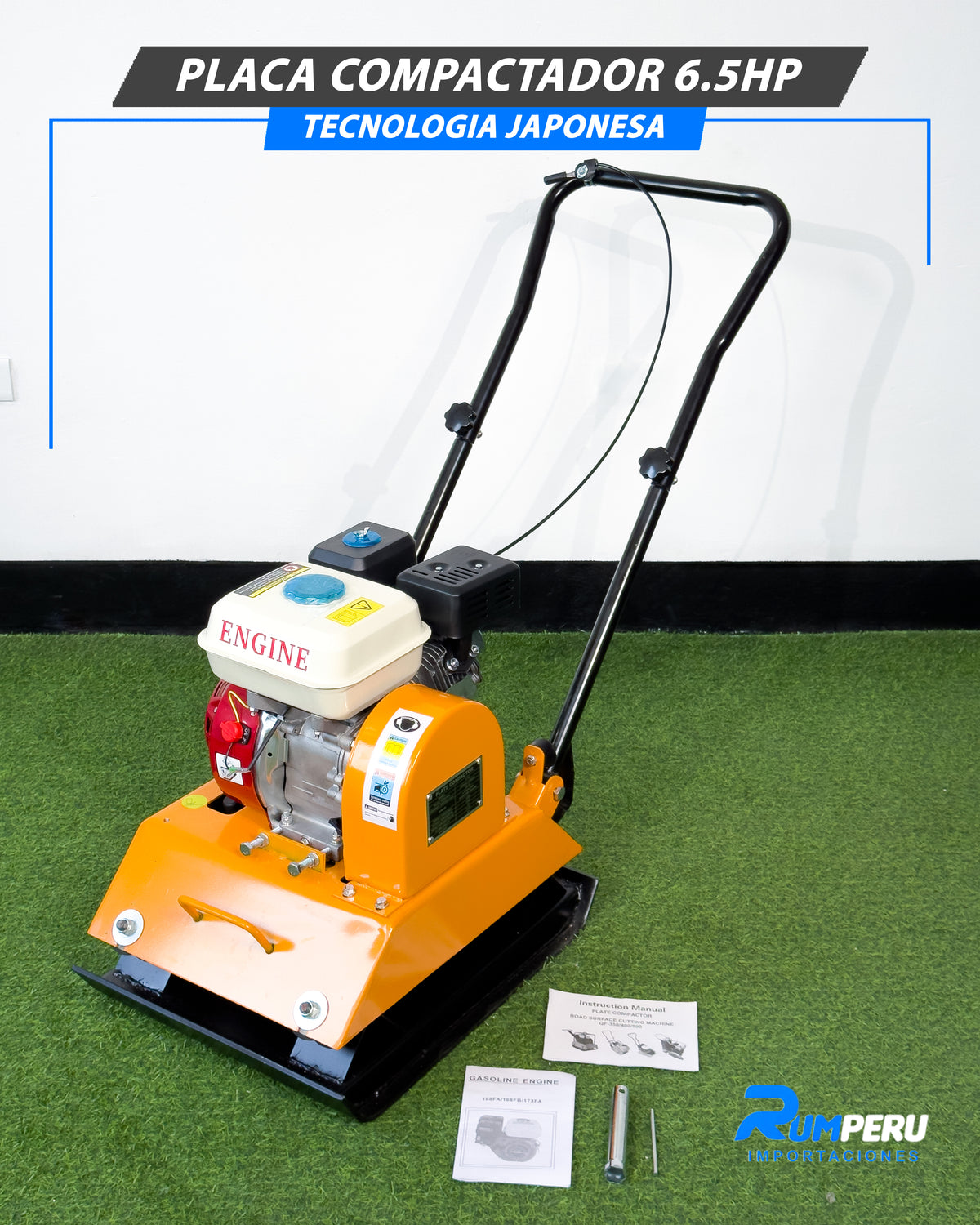 ¡Compactadora 6.5 HP – Tecnología Japonesa!
