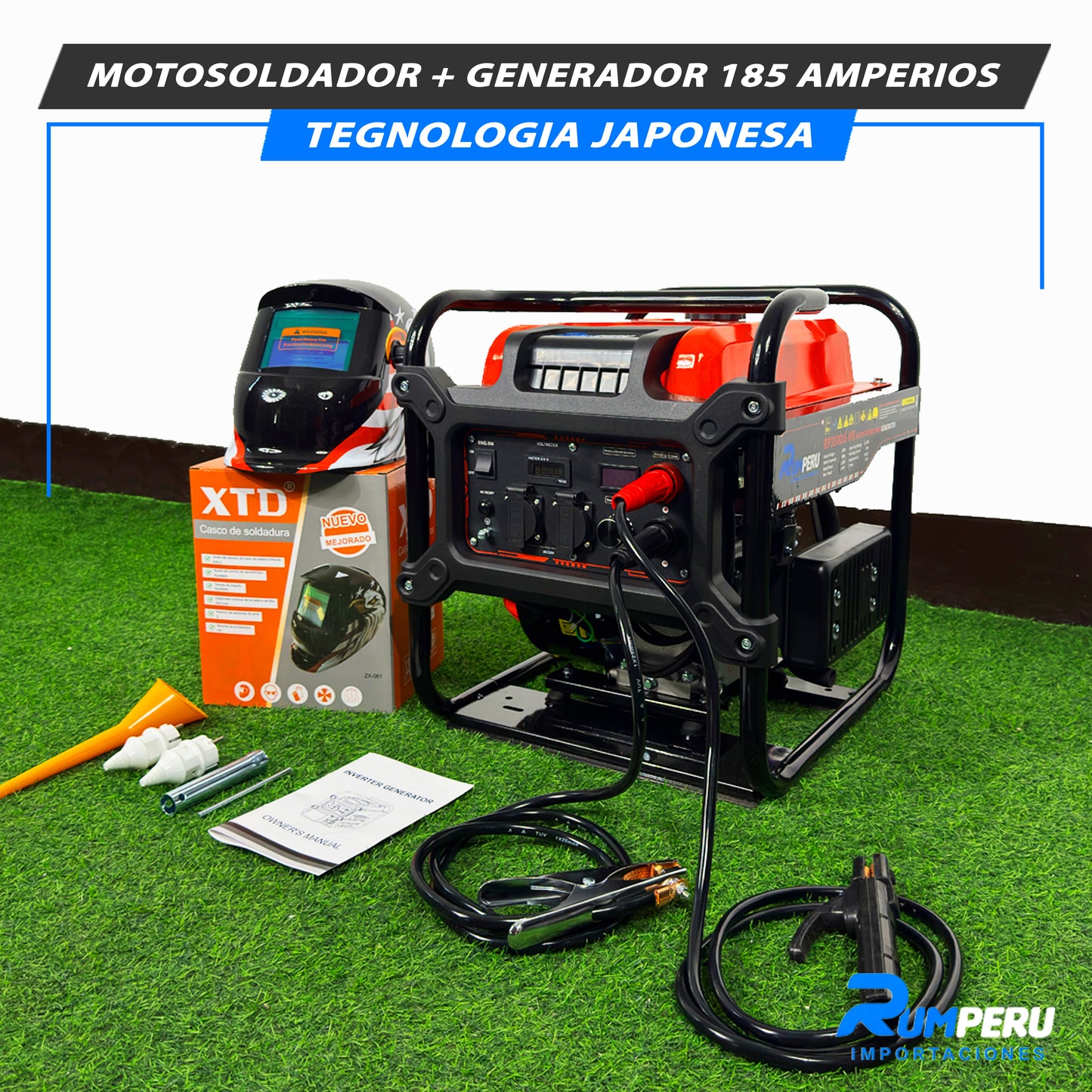 Motosoldador + Generador 185 Amperios (Tecnología Japonesa)