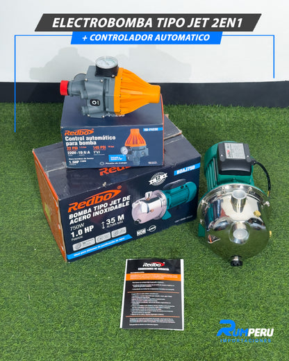 Electrobomba Tipo Jet 2EN1 + (Controlador Automático)