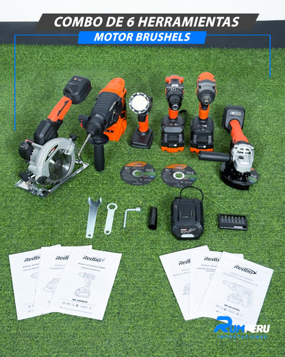 Combo De 6 Herramientas Motor Brushels