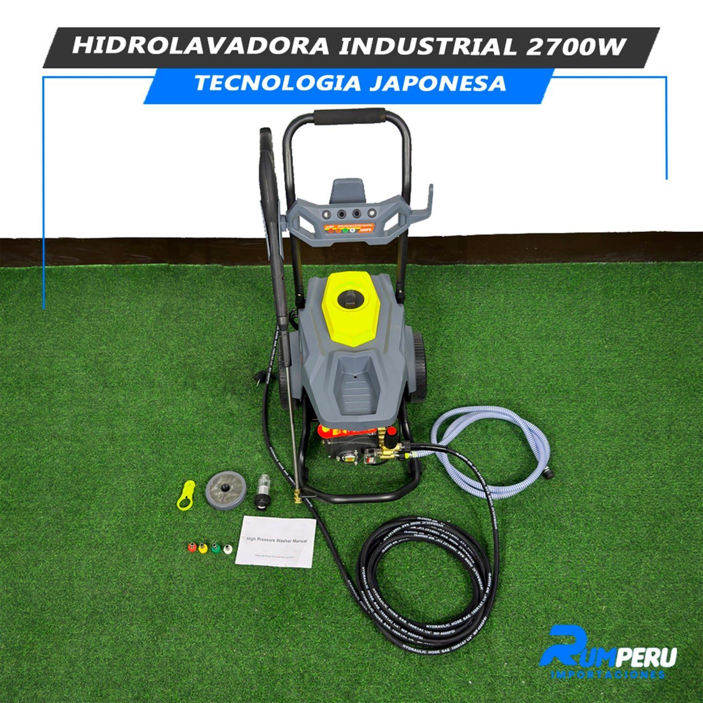 Hidrolavadora Industrial 2700W (Tecnología Japonesa )