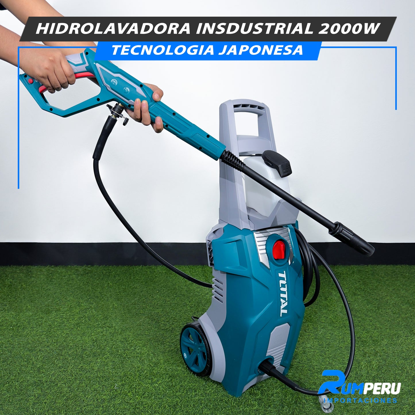 Hidrolavadora Industrial 2000W (Tecnología Japonesa)