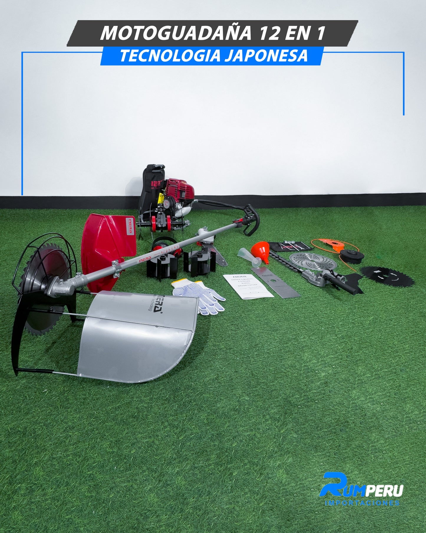 Motoguadaña 12 En 1 Tecnología Japonesa