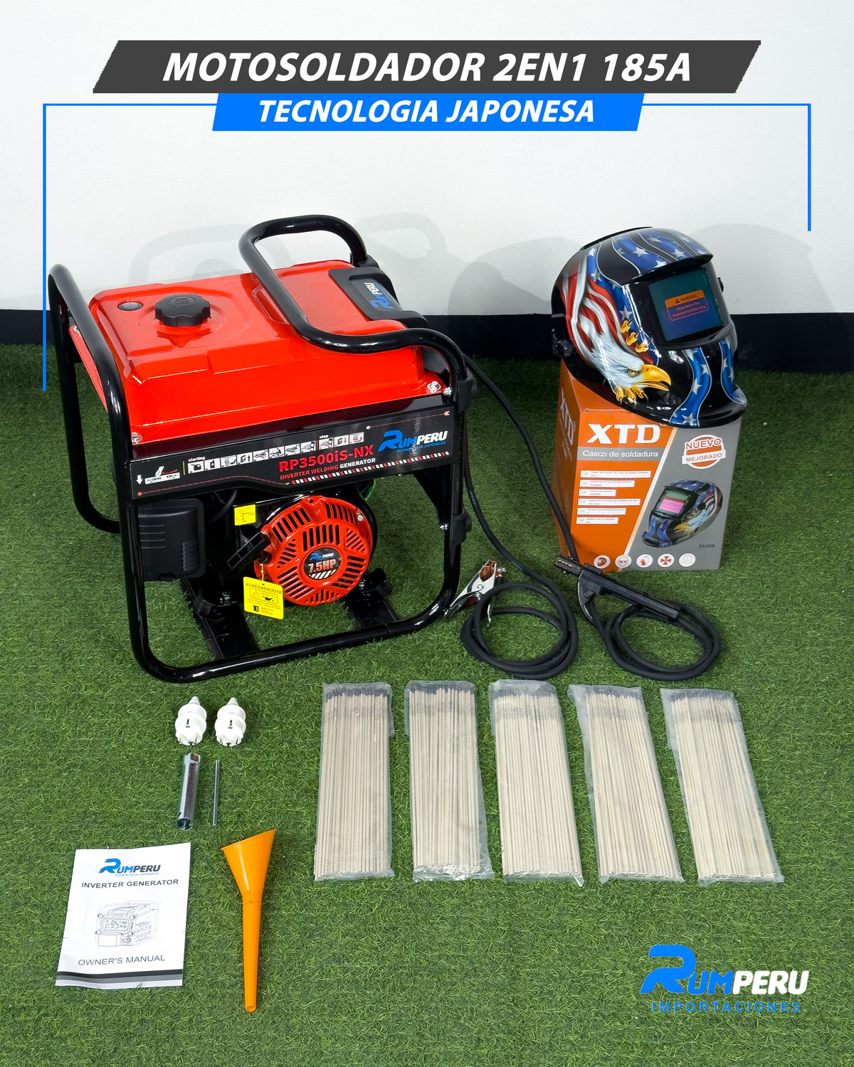 Motosoldador + Generador 185 Amperios (Tecnología Japonesa)